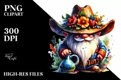 Vibrant Cowboy Gnome PNG Product Image 1