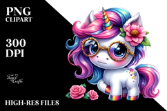 Cute Unicorn Playing PNG Product Image 2