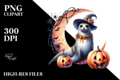 Seal Dressed for Halloween PNG Product Image 2