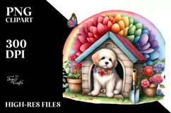 Colorful Dog House Rainbow Clipart Product Image 1