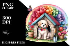 Colorful Dog House Rainbow Clipart Product Image 2