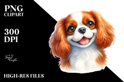 Cute Cavalier King Charles Spaniel PNG Product Image 2