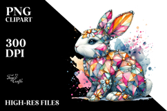 Diamond Bunny Splashy Background PNG Product Image 2