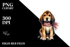 Cute Boho Baby Bloodhound, Pastel PNG Product Image 2