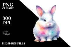 Vibrant Pastel Rabbit PNG Product Image 2
