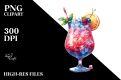 Creative Cocktail , Watercolor PNG Product Image 2