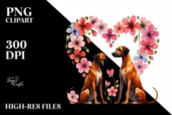 Cute Simple Flower Holding Heart PNG Product Image 2