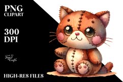 Vibrant Old Plush Cat | Clipart Product Image 3