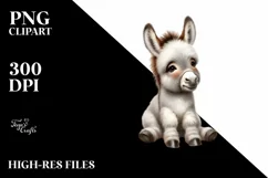 Funny Autumn Donkey Leaves Clipart Product Image 3