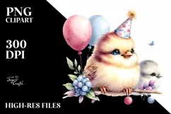 Cute Vibrant Baby Bird PNG Product Image 1