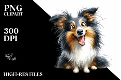 Funny Collie Popping Eyes | Sublimation | Clipart Product Image 3