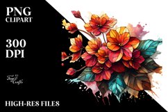 Abstract Stained Begonia Watercolor Splash Product Image 3