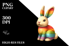 Bunny Made of Wood, Transparent PNG Product Image 2
