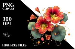 Nasturtium Made of -Like Material, High-Res PNG Product Image 2