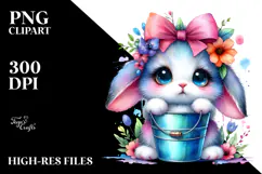 Wild Baby Rabbit with Bucket PNG Product Image 2