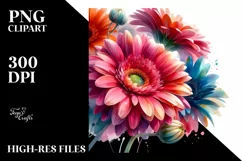 Vibrant Gerbera Flowers, Transparent PNG Product Image 1