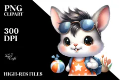 Baby Rabbit with Cool Haircut, High-Res PNG Product Image 2