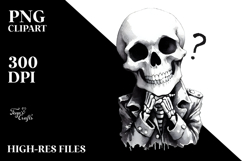 Funny Skull Ghost PNG Product Image 2