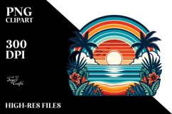Retro Tropical Rainbow Sunset, 20 oz Tumbler Product Image 2