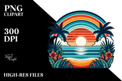 Retro Tropical Rainbow Sunset, 20 oz Tumbler Product Image 2