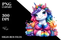 Colorful Unicorn, Transparent PNG Product Image 2