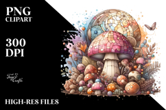 Pastel Stained with Mushroom PNG Product Image 2