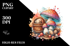 Pastel Stained with Mushroom PNG Product Image 2