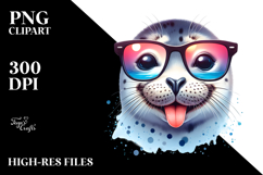 Funny Seal with Sunglasses | Sublimation Clipart Product Image 2