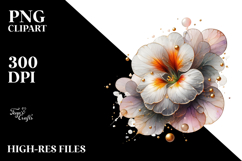 Abstract Glossy Nasturtium PNG Product Image 2
