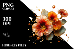 Abstract Glossy Nasturtium, Transparent PNG Product Image 2