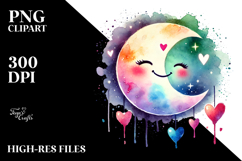 Simple Smiling Moon, PNG Product Image 2