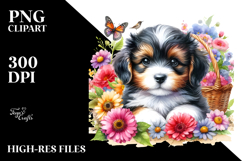 Colorful Baby Dog Watercolor Clipart Product Image 2