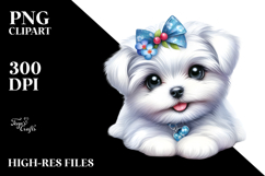 Happy Baby Maltese PNG Product Image 2