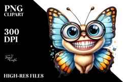 Happy Butterfly with es | Clipart Product Image 1