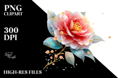 Camellia Made of -Like Material, High-Res PNG Product Image 2