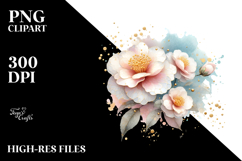Camellia Watercolor Splash PNG Product Image 2