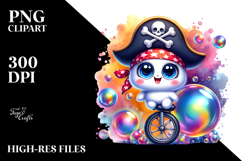 Baby Fairy with Pirate Hat and Soap Bubble PNG Product Image 2