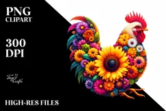 Abstract Watercolor Chicken, Transparent PNG Product Image 1