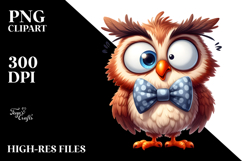 Silly Cartoon Owl PNG Product Image 2