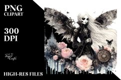 Washed Gothic Fairy Clipart Product Image 3