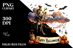 Happy Halloween UNDEAD Retro Halloween PNG Product Image 2