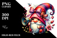 Valentines Gnome with Detailed Hat, High-Res PNG Product Image 2