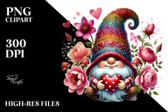 Valentines Gnome with Detailed Hat, High-Res PNG Product Image 2