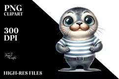 Expressive Baby Seal with Phishing Road | Sublimation Product Image 3