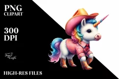 Colorful Baby Unicorn Dancer PNG Product Image 3