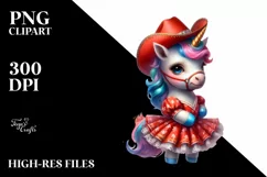 Colorful Baby Unicorn Dancer PNG Product Image 3