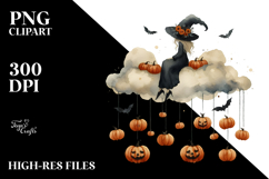 Hang on WITCH Retro Halloween PNG Product Image 2