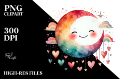 Smiling Half Moon, PNG Product Image 2