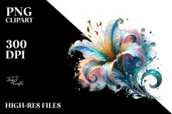 Abstract Shiny Lily | Sublimation Clipart Product Image 1