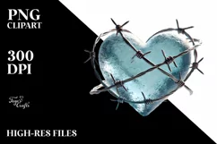 Digital Painting Hearts with Material PNG Product Image 2